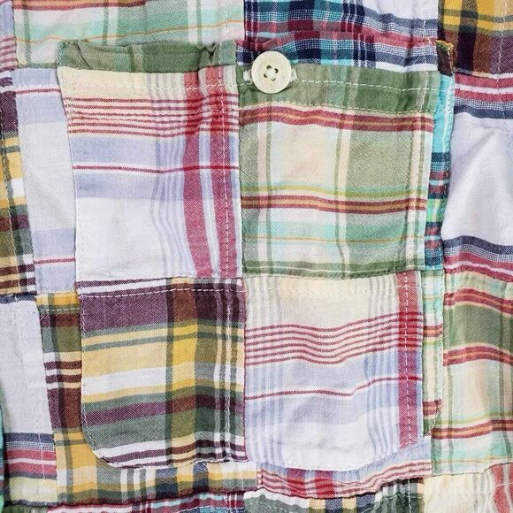 Orvis Shirt Men’s Patchwork SS Button Down Size M Medium Cotton Madras Plaid - Picture 4 of 9